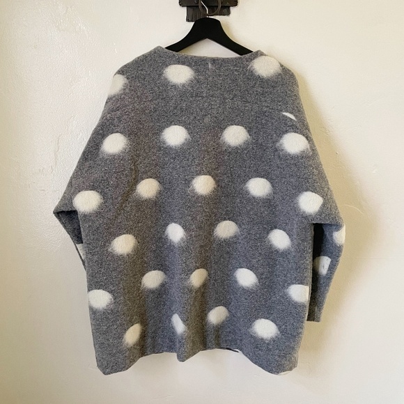 GORMAN EDIE grey polka dot wool coat size AU 14 - Picture 4 of 4